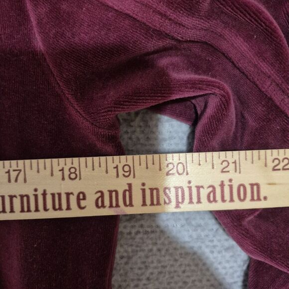 FENTY x Puma RHIANNA Women's Crop Pullover Hoodie Velour Maroon Small - Picture 6 of 6